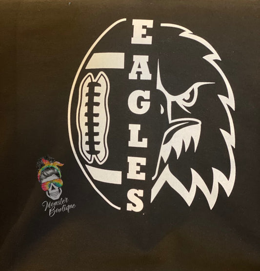 Youth Eagles Football (half football/half face)